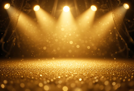 golden glitter vintage lights background. silver and gold. defocused.の写真素材