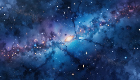 Nebula and stars in deep space.