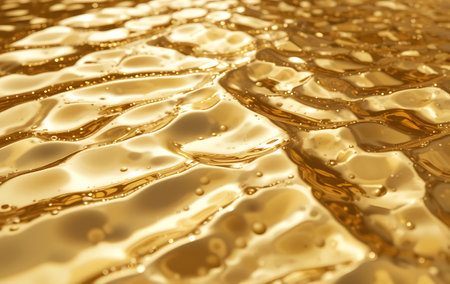 golden background with some smooth lines in it (3d render)の写真素材