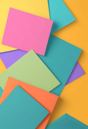 Colorful paper background with copy space for your message or text.