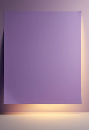 Purple wall and floor, 3d rendering. Computer digital drawing.