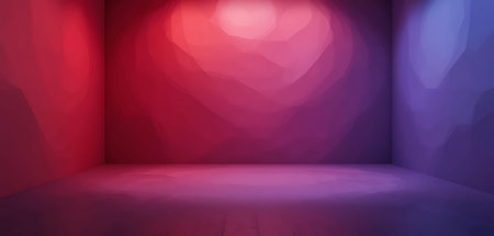 Abstract background with empty room and neon light. 3D Rendering