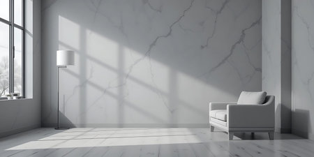 modern bright interiors 3D rendering illustration  - computer generated image