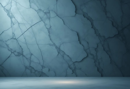 Abstract blue background with marble texture. 3d rendering, 3d illustration.の写真素材