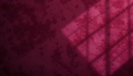 Shadow of blinds on a pink wall. 3d rendering.の写真素材