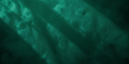 Abstract dark green background with light effects. 3d rendering, 3d illustration.