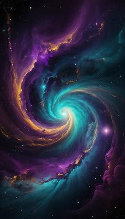Galaxy in outer space. Abstract space background. 3D renderingの写真素材