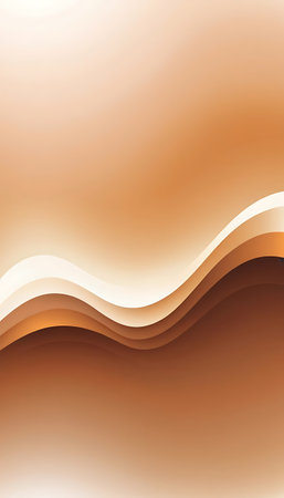 abstract brown background with smooth wavy lines. Vector illustration.の写真素材