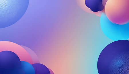 Abstract background with colorful balls. Vector illustration. Geometric design.