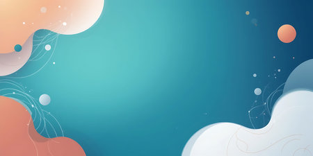 abstract blue background with circles and waves. Vector illustration for your design