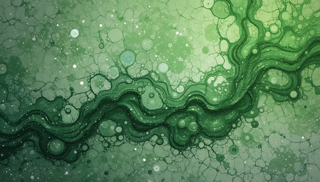Abstract green watercolor background. Fantasy fractal texture. Digital art. 3D rendering.