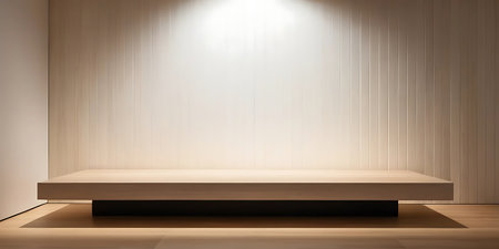 3d rendering of empty display podium for product placement in modern interiorの写真素材