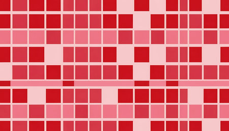 Abstract red mosaic background. Seamless pattern. Vector illustration.