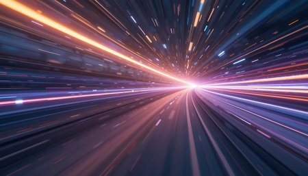 abstract of speed motion on the road with speed motion blur backgroundの写真素材