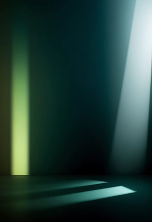 Spotlight in the dark room. 3d render. Abstract background.