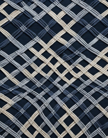 wicker pattern on a black background, close-up, top view
