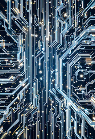 Circuit board. Technology background. 3d rendering toned image