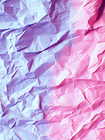 Crumpled paper texture as a background. Pink and blue colors.の写真素材