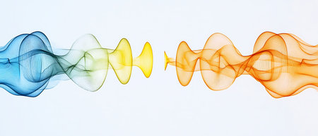 Abstract colorful smoke on white background, art design for your design.