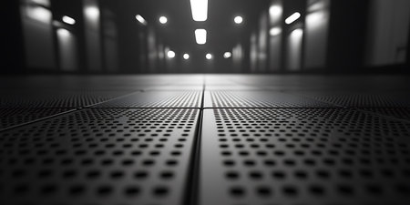 3d render of abstract background. Futuristic interior design. Futuristic corridor.の写真素材