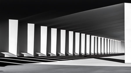 Abstract architecture background, empty open space interior. 3d render illustration