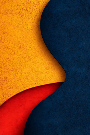 abstract blue and orange background texture with copy space, design elementの写真素材