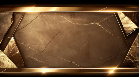 Gold and black marble background. 3d illustration, 3d renderingの写真素材