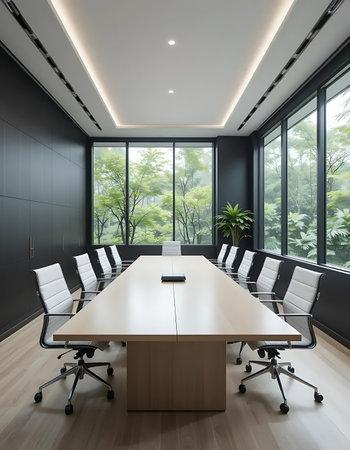 Interior of a modern conference room, meeting room, meeting roomの写真素材
