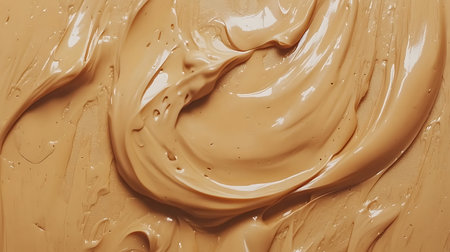close up of chocolate cream texture background for cosmetics and makeup product design
