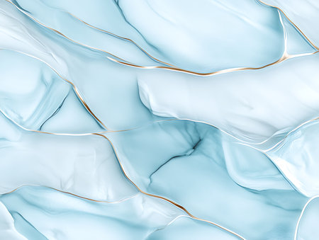 Abstract blue background with golden lines. 3d rendering, 3d illustration.の写真素材