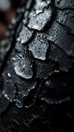 Abstract background of black paint. Shallow depth of field. Toned.の写真素材