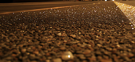 Blurred image of a road with a lot of light.の写真素材