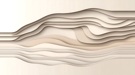 Paper cut background. 3d vector illustration. Paper cut layers.の写真素材