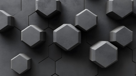 Abstract 3d rendering of hexagons. Modern background with hexagons.の写真素材