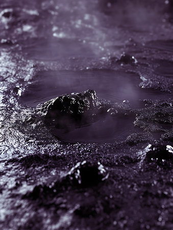 abstract background of liquid in a puddle with splashes and ripplesの写真素材