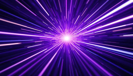 Purple rays of light abstract background. 3d rendering, 3d illustration.