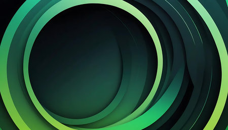 3D geometric circles and fluid gradients, hi-tech futuristic abstract backgroundの写真素材