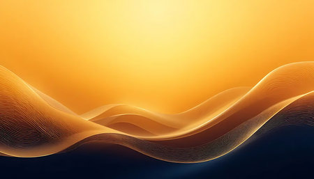 Abstract orange background with smooth lines. Vector illustration. Eps 10.の写真素材