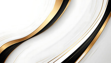 Elegant abstract background with gold lines and space for your messageの写真素材