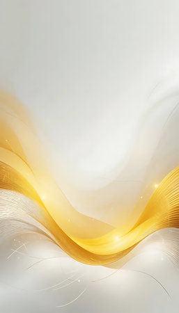 abstract background with golden waves and copy space for text or imageの写真素材