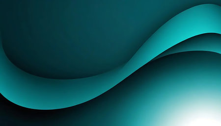 abstract blue background with wavy lines and light effects. vector illustrationの写真素材