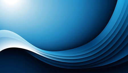 abstract blue background with smooth lines and light effects, vector illustrationの写真素材