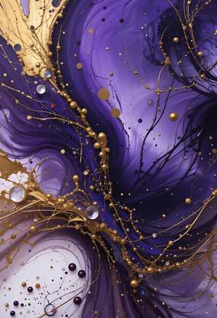 Marble abstract acrylic background. Marbling artwork texture. Agate ripple pattern. Gold powder.の写真素材
