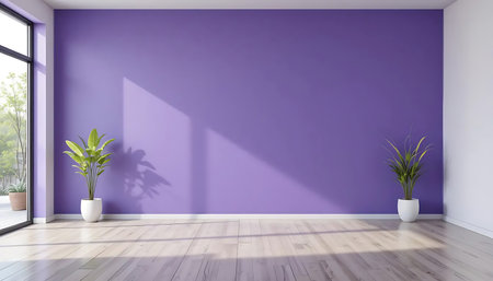 interior with large window, 3d render, 3d illustrationの写真素材