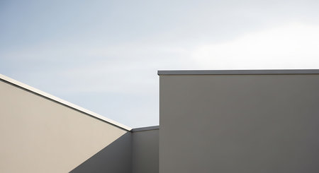 Modern architecture, fragment of the facade of a modern building, close-up