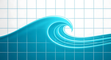 abstract blue wave background with copy space, vector illustration eps10