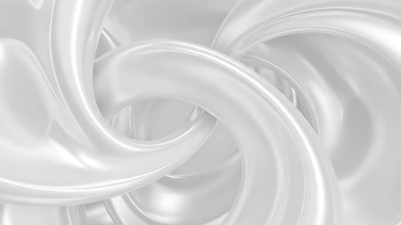 Abstract white background with smooth lines. 3d rendering, 3d illustration.の写真素材