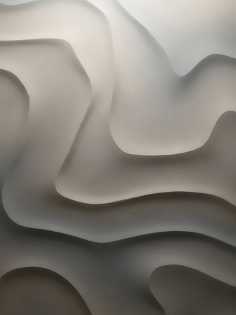 abstract background with white and gray waves. 3d render illustration