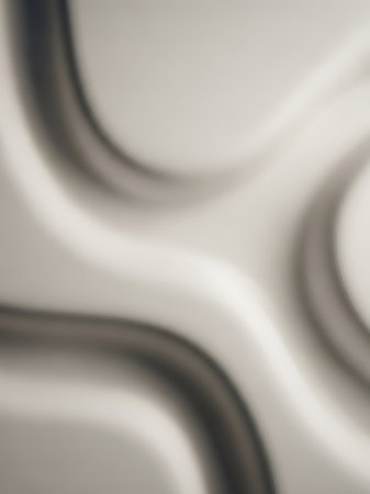 abstract background with smooth wavy lines in gray and white colorsの写真素材