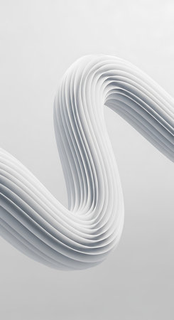 Abstract background with white curved lines. 3d rendering, 3d illustration.